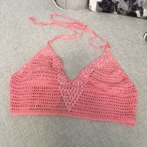 St. Thomas ~ hand crocheted and beaded ~ bralette